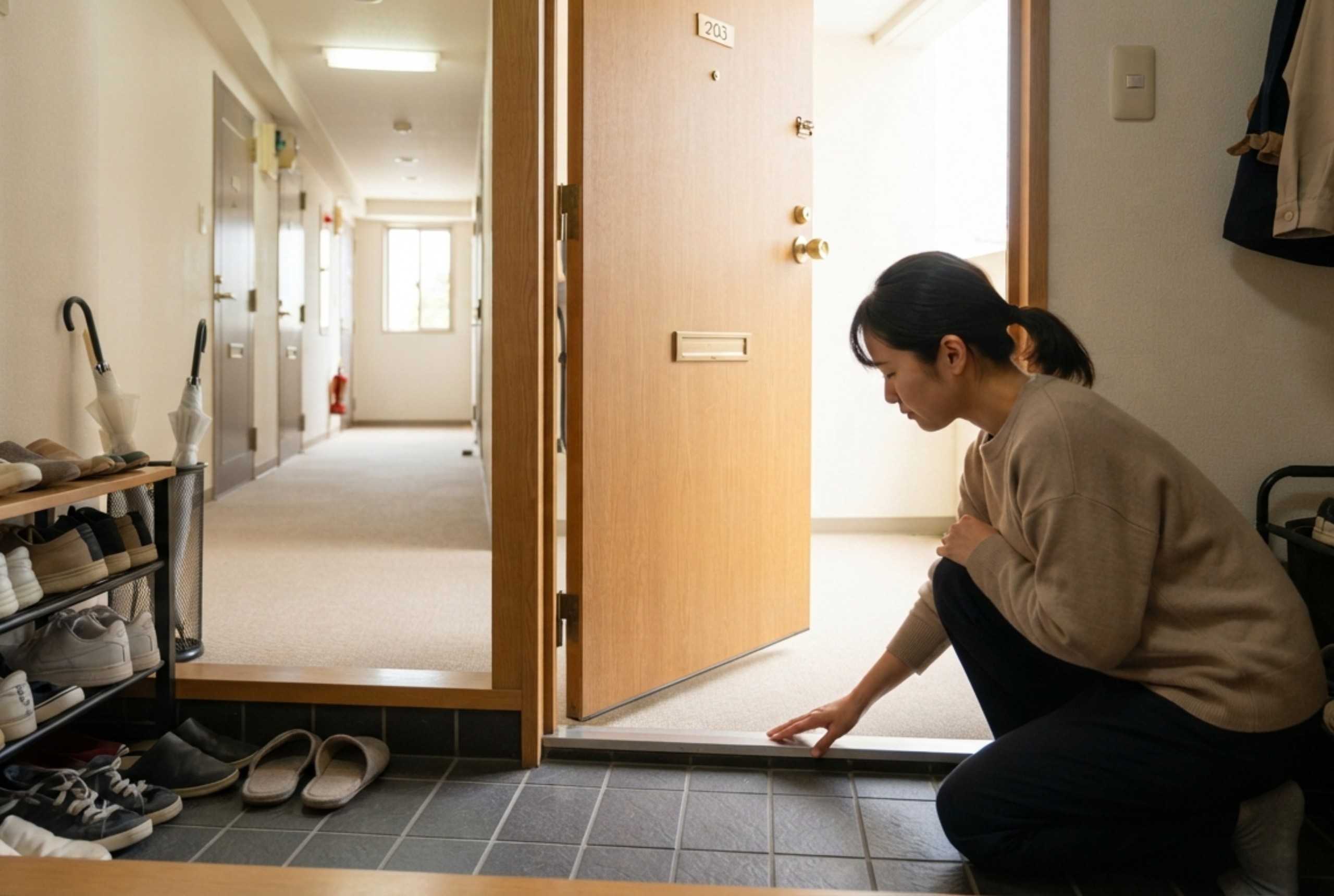 廊下の足音・共用部の物音が気になる賃貸の対処|玄関まわりの工夫と相談の進め方